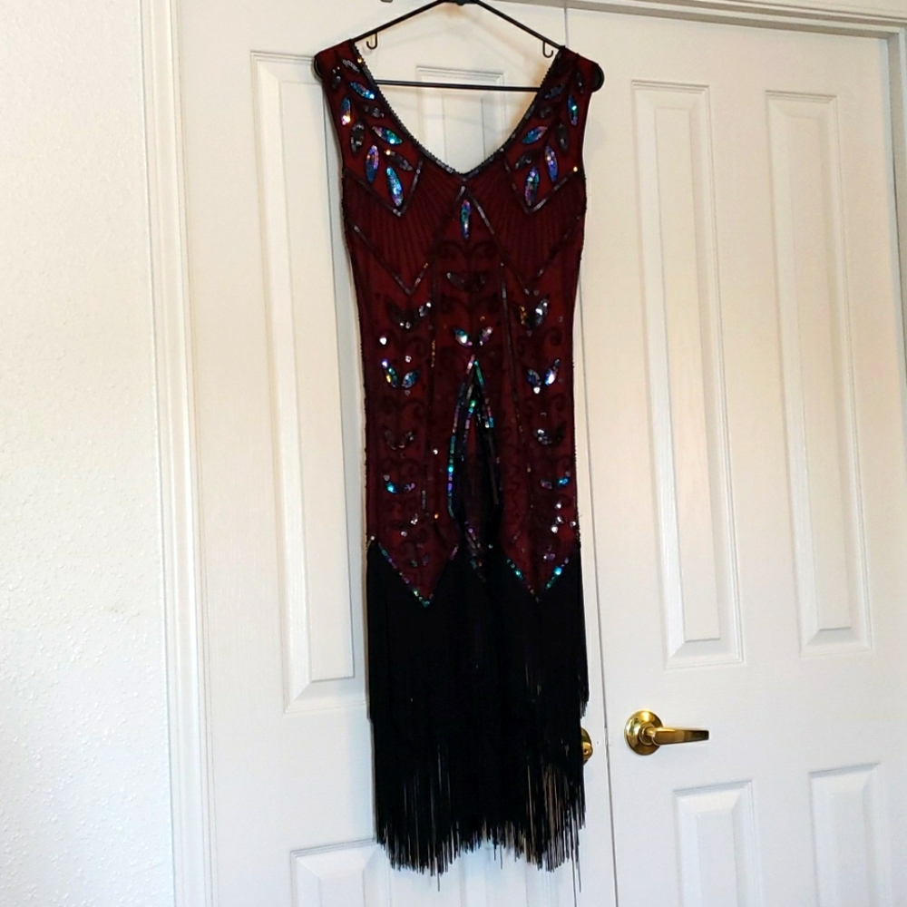 1920's Style Flapper Dress and Feather Headband